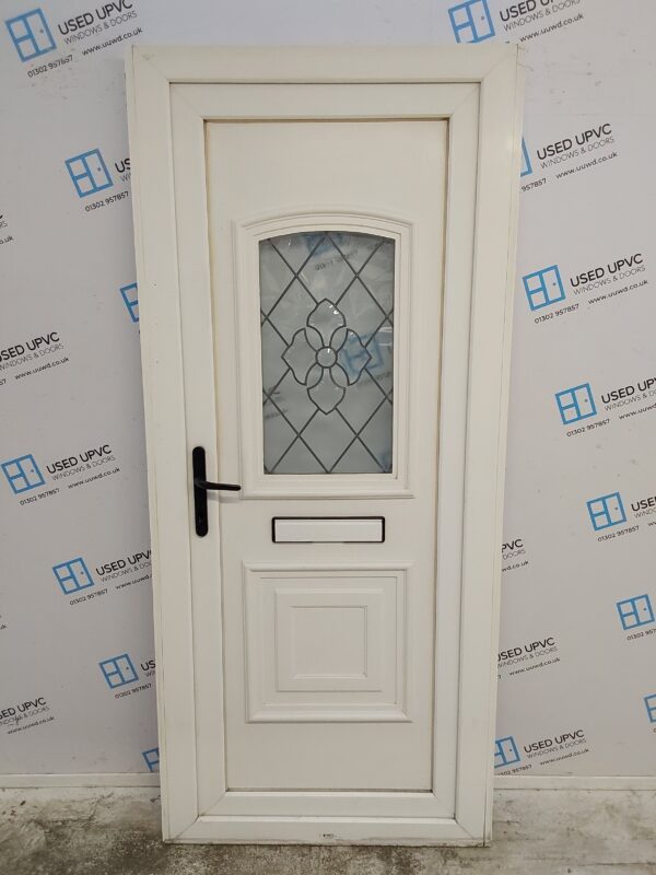 Used White Upvc Front Door 920mm x 2080mm (reduce to 880mm) 0426