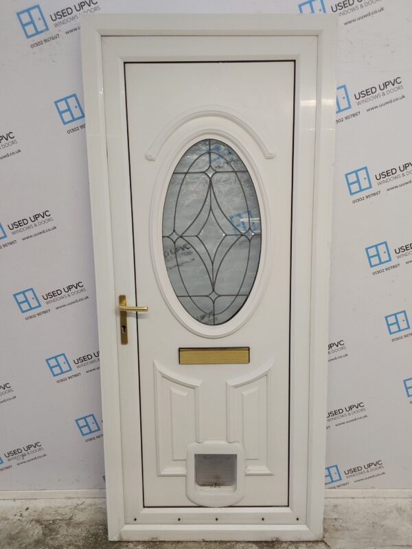 Used White Upvc Front Door 930mm x 2130mm 0211