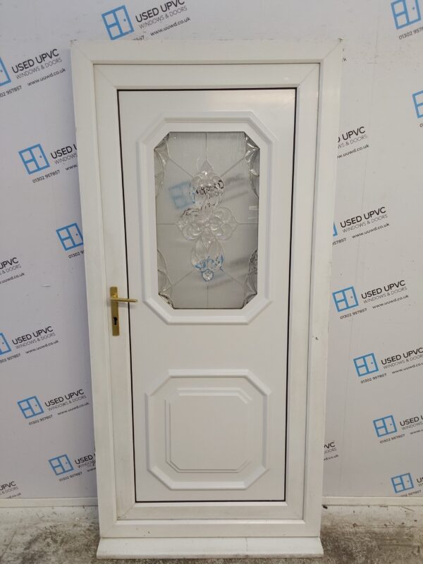 Used White Upvc Back Door 965mm x 2045mm C7D001