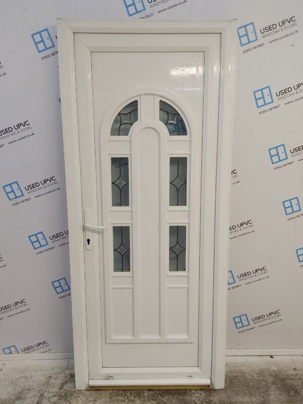 Used White Upvc Back Door 875mm x 2035mm C7D002