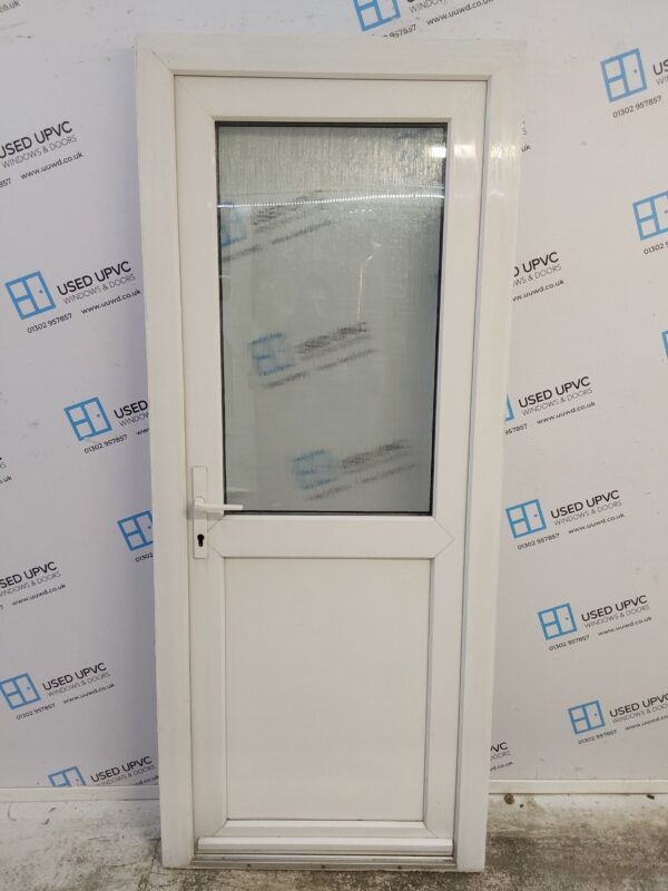 Used White Upvc Back Door 850mm x 2030mm C7D018