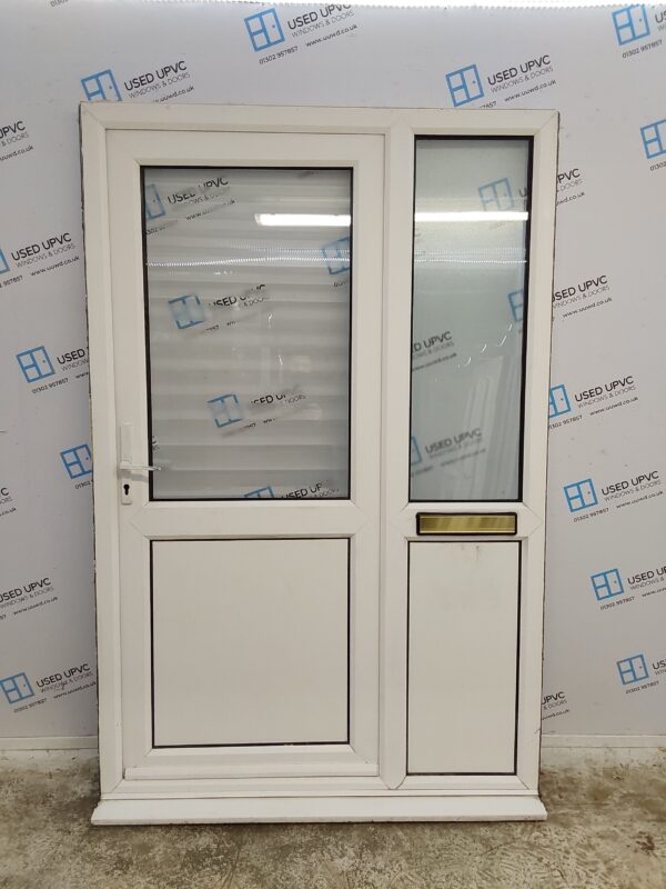 Used White Upvc Front Door And Side Panel 1360mm x 2080mm DS016