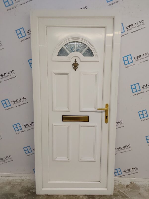 Used White Upvc Front Door 900mm x 2010mm 0456