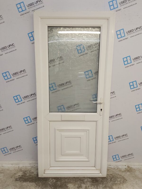 Used White Upvc Front Door 910mm x 2065mm 0478