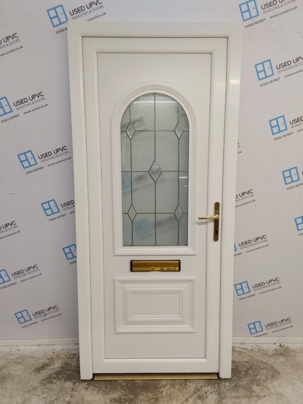 Used White Upvc Front Door 930mm x 2080mm 0453