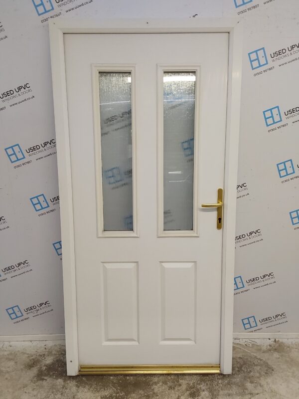 Used White Composite Back Door 1010mm x 2040mm 0420