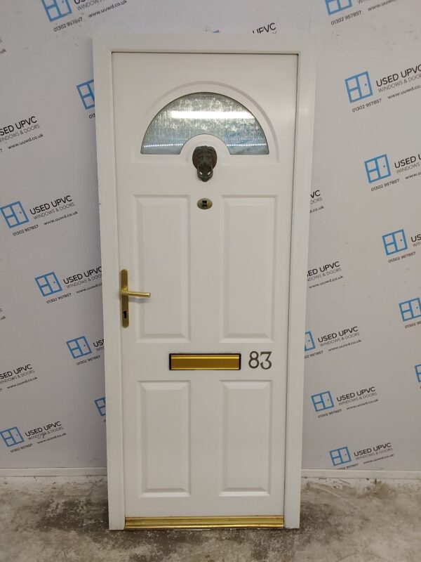 Used White Composite Front Door 830mm x 2030mm 0130