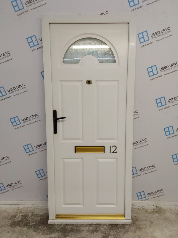 Used White Composite Front Door 855mm x 2025mm 0100