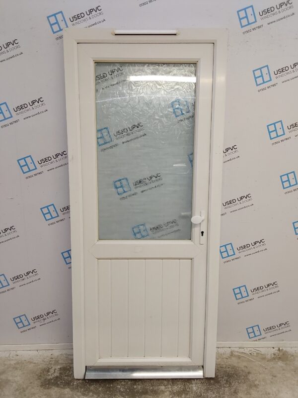 Used White Upvc Back Door 885mm x 2075mm 0077