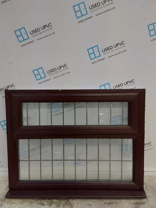 Used Rosewood Upvc Window 1190mm x 910mm (reduce to 1140mm) LW0118