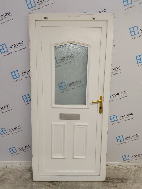 Used White Upvc Front Door 930mm x 2015mm 0588