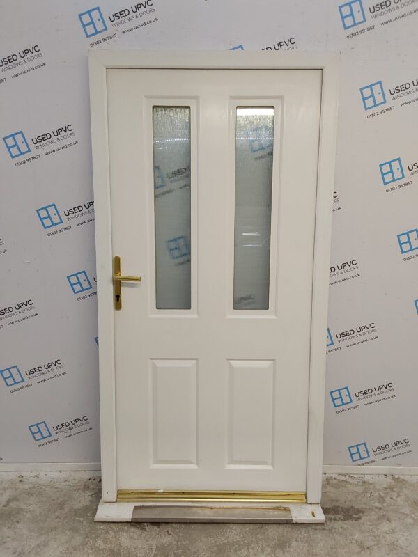 Used White Composite Back Door 1010mm x 2010mm 0494