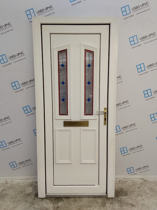 Used White Upvc Front Door 925mm x 2080mm 0350