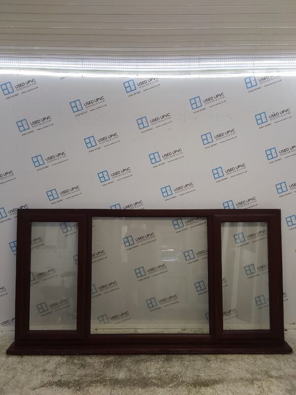 Used Rosewood Upvc Window 2380mm x 1220mm LW0019