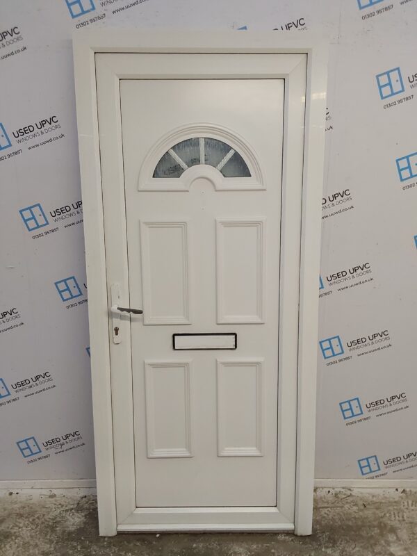 Used White Upvc Front Door 910mm x 2010mm 0529