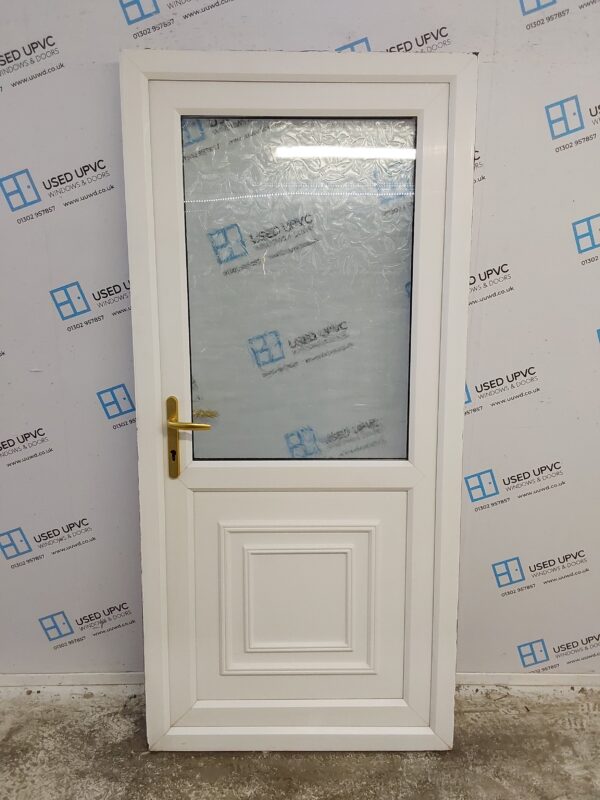 Used White Upvc Back Door 930mm x 1990mm 0447