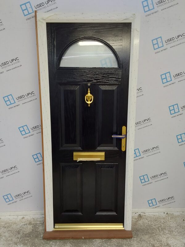 Brand New Black Composite Front Door 865mm x 2070mm C1ND32