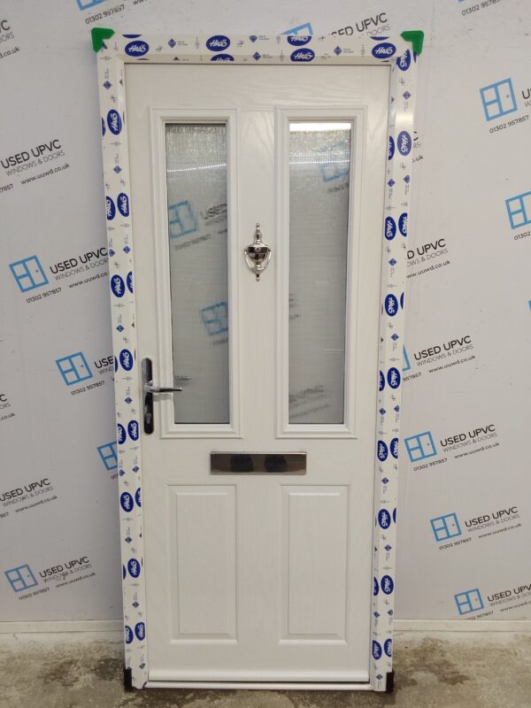 Brand New White Composite Front Door 870mm x 1985mm C1ND48