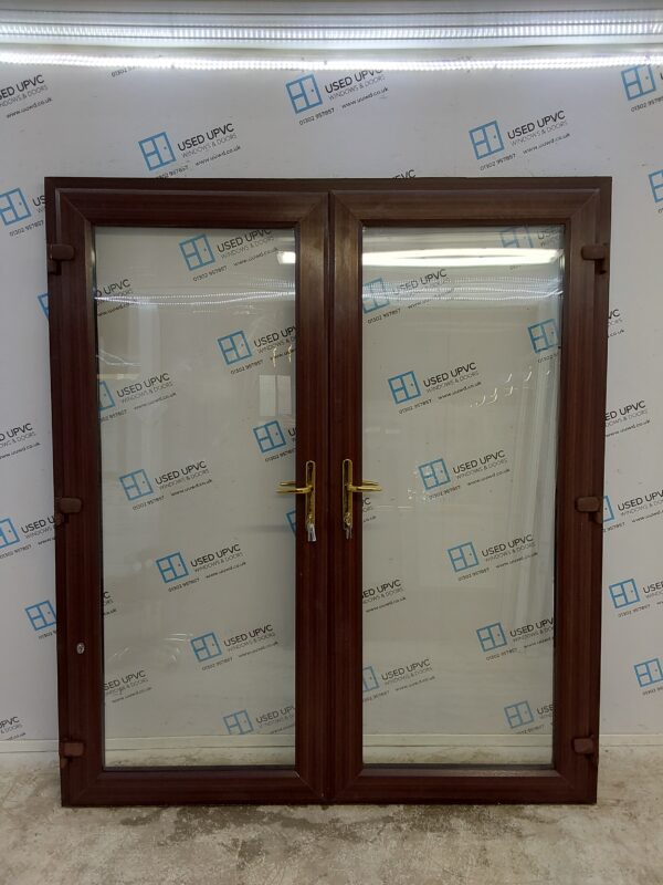 Used Woodgrain Upvc French Doors 1775mm x 2040mm EA7