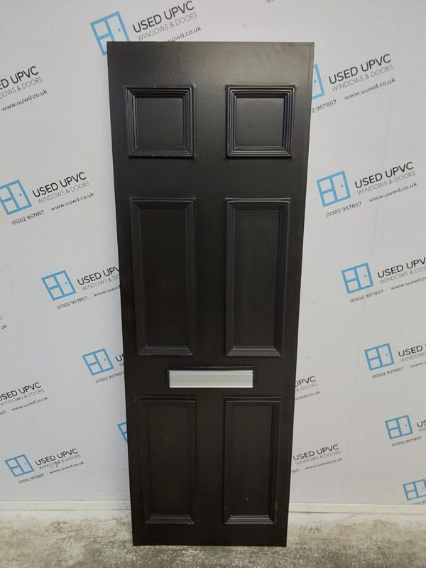 Used Black Upvc Front Door Panel 601mm x 1790mm x 28mm UFDP0018