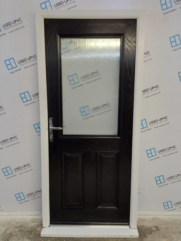 Used Black Composite Back Door 940mm x 2080mm C7D082