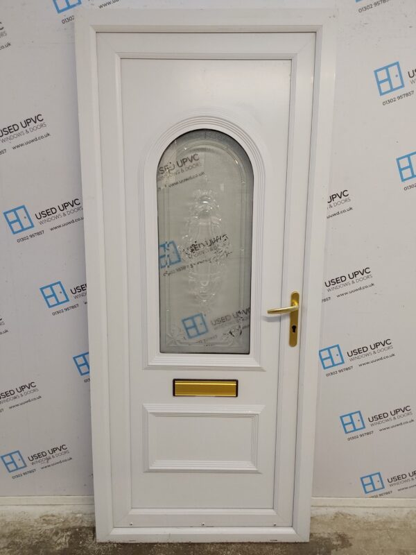 Used White Upvc Front Door 890mm x 2050mm C7D080