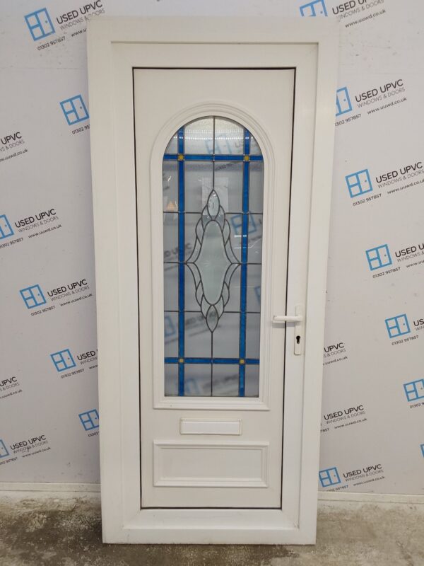 Used White Upvc Front Door 925mm x 2130mm (reduce to 910mm x 2115mm) C7D031