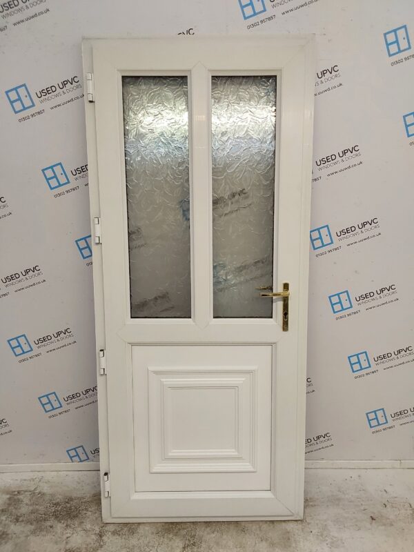 Used Woodgrain Upvc Back Door 895mm x 2040mm 0713 - Image 2