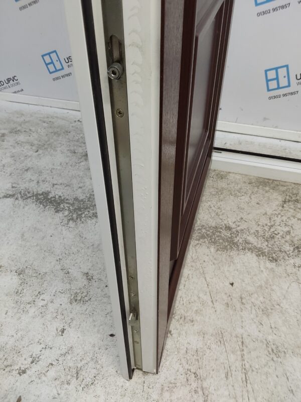 Used Woodgrain Upvc Back Door 895mm x 2040mm 0713 - Image 6