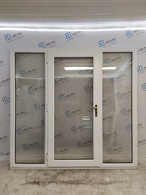 Used Rosewood Upvc Full Glass Door And Side Panels 2180mm x 2075mm DS002 - Image 2