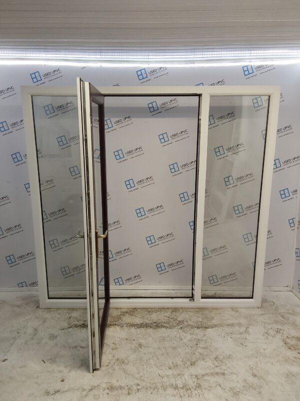 Used Rosewood Upvc Full Glass Door And Side Panels 2180mm x 2075mm DS002 - Image 3