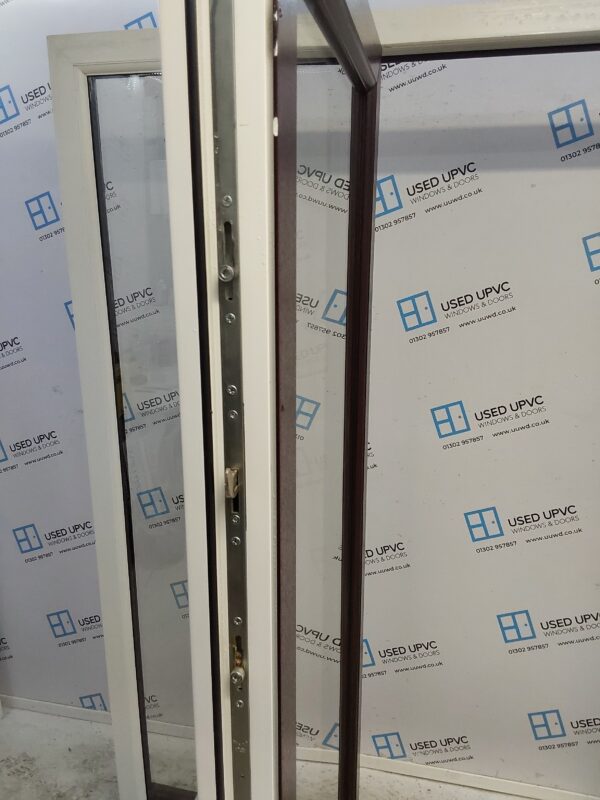 Used Rosewood Upvc Full Glass Door And Side Panels 2180mm x 2075mm DS002 - Image 4