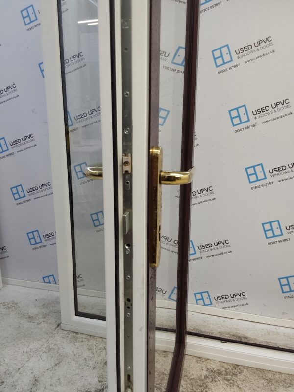 Used Rosewood Upvc Full Glass Door And Side Panels 2180mm x 2075mm DS002 - Image 5