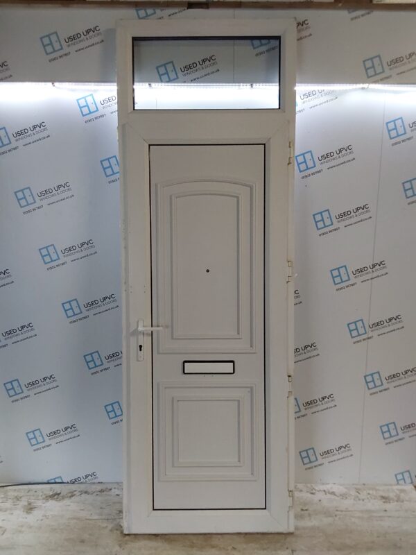 Used White Upvc Front Door And Toplight 880mm x 2570mm 0554 - Image 2