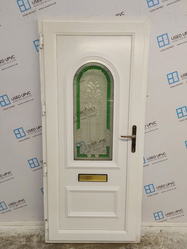 Used White Upvc Front Door 900mm x 2015mm 0550 - Image 2