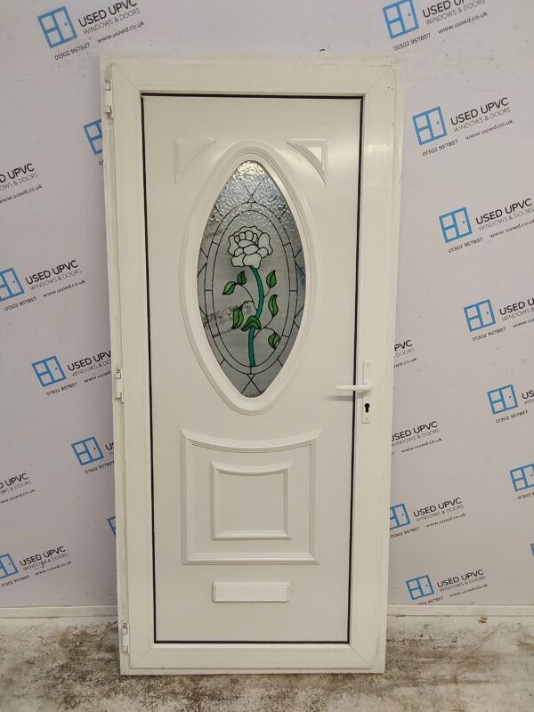 Used White Upvc Front Door 925mm x 2055mm 0548 - Image 2