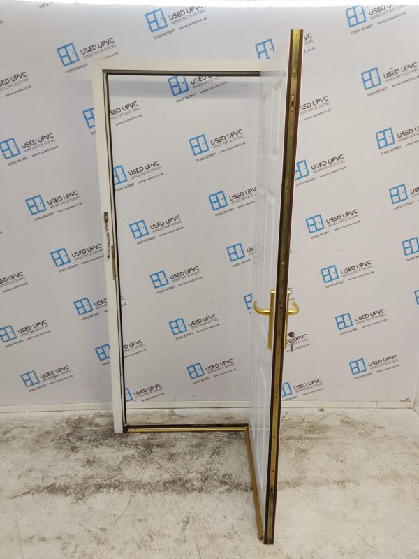 Used White Composite Back Door 905mm x 2050mm 0481 - Image 3