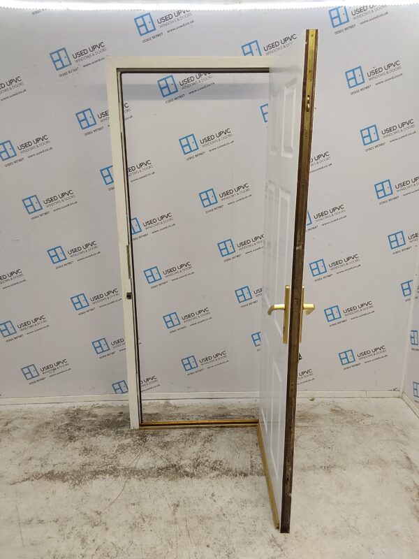 Used White Composite Back Door 880mm x 2060mm 0364 - Image 3