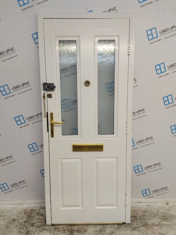 Used White Composite Front Door 850mm x 2020mm 0261 - Image 2