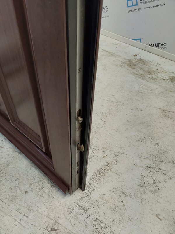 Used Rosewood Upvc Back Door 900mm x 2080mm (Reduce To 885mm) 0079 - Image 6