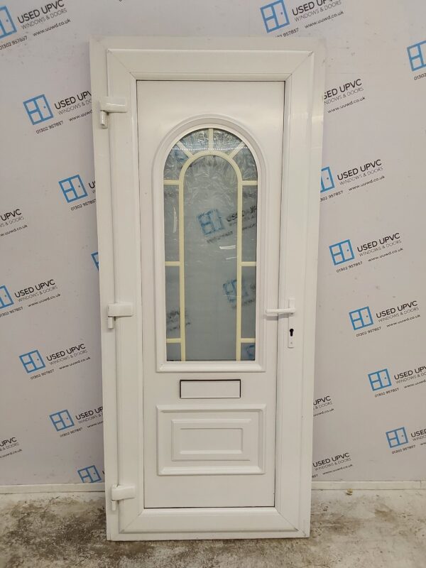 Used White Upvc Front Door 890mm x 2070mm (Reduce To 875mm) C6006 - Image 2