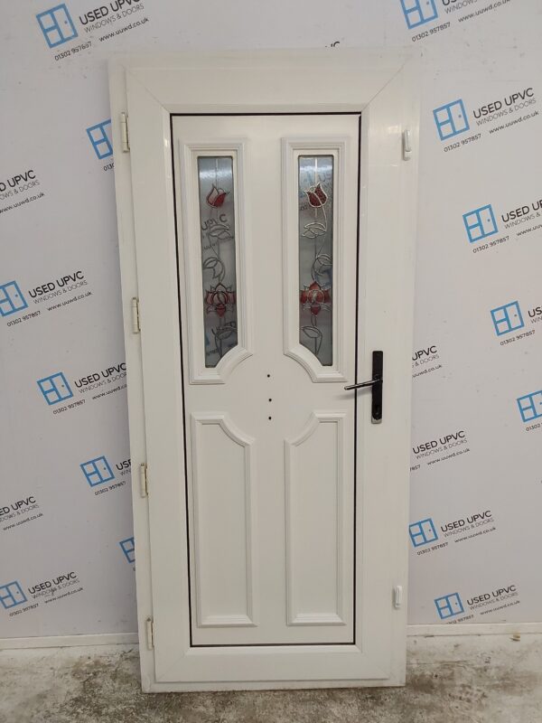 Used White Upvc Back Door 900mm x 2040mm C6020 - Image 2