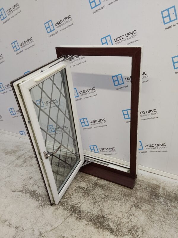 Used Rosewood Upvc Window 630mm x 1175mm C2077 - Image 3