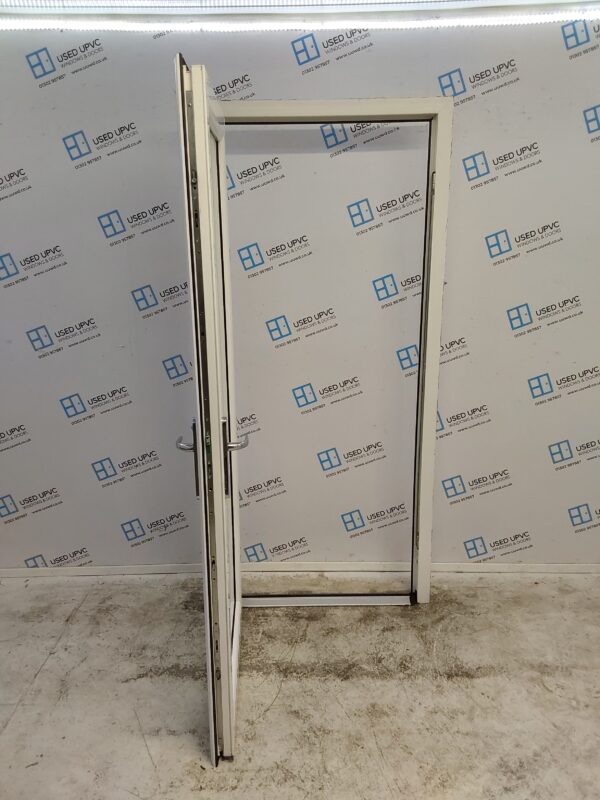 Used White Upvc Full Glass Door 925mm x 2050mm 0561 - Image 2