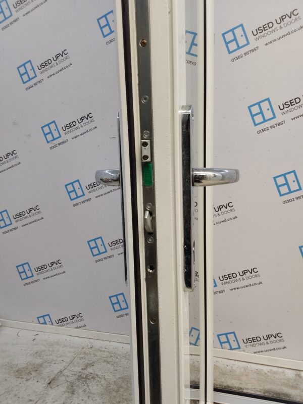 Used White Upvc Full Glass Door 925mm x 2050mm 0561 - Image 4