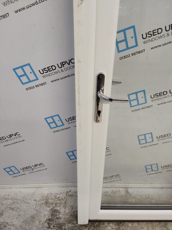 Used White Upvc Full Glass Door 925mm x 2050mm 0561 - Image 7