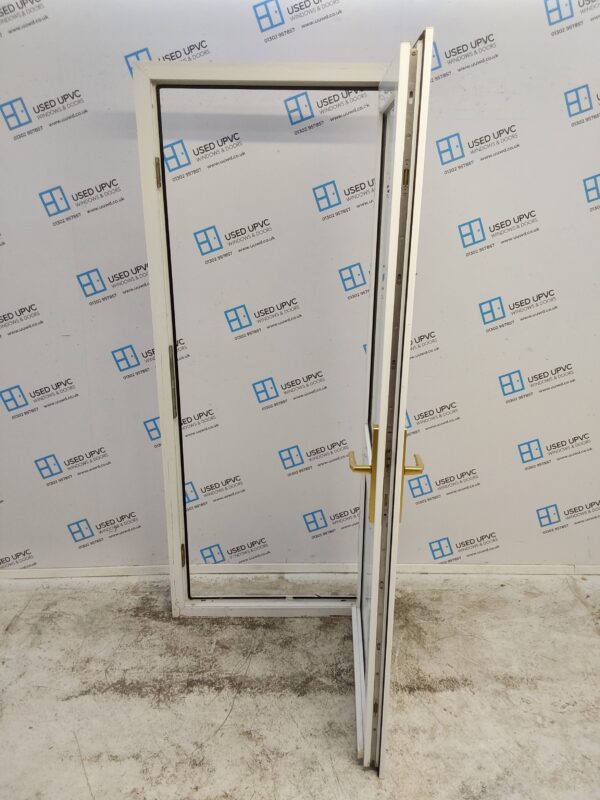 Used White Upvc Back Door 850mm x 2045mm (Reduce To 830mm) 0537 - Image 3