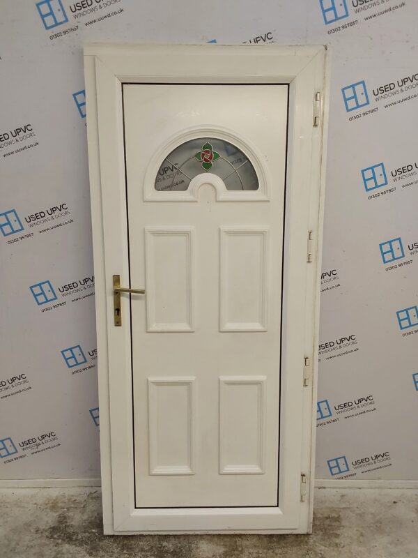 Used White Upvc Back Door 915mm x 2020mm (Reduce To 895mm) 0486 - Image 2