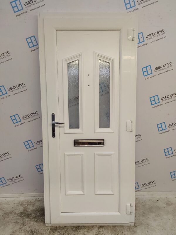 Used White Upvc Front Door 920mm x 2080mm (Reduce To 890mm) 0357 - Image 2