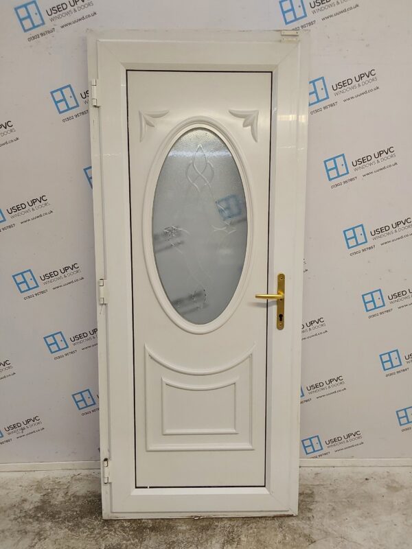 Used White Upvc Back Door 880mm x 2070mm 0243 - Image 2